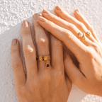 18K Gold Plated Charm Ring