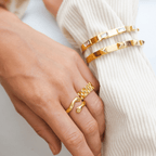 Hug Ring Plated in 18K Gold