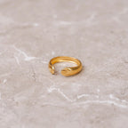 Adjustable Hug Ring Plated in 18K Gold