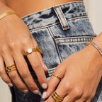 Adjustable Melina Ring Plated in 18K Gold