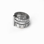 Triple Band Roman Numeral Ring Plated in 18K Gold