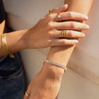 Athena Ring with Mother-of-Pearl Stone Plated in 18K Gold