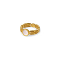 Athena Ring with Mother-of-Pearl Stone Plated in 18K Gold