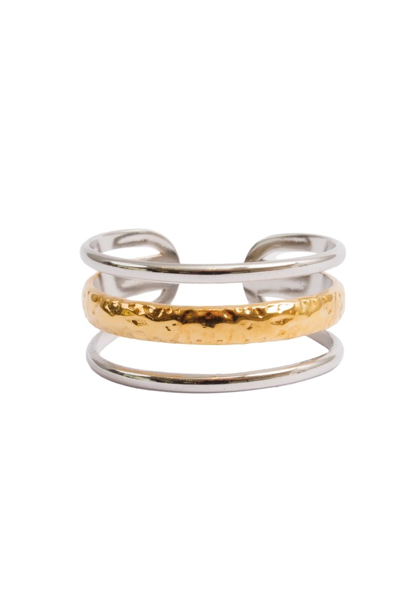 Adjustable Aura Ring with Gold and Silver Finish