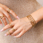 Adjustable Botanical Ring Plated in 18K Gold