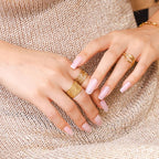 Adjustable Botanical Ring Plated in 18K Gold