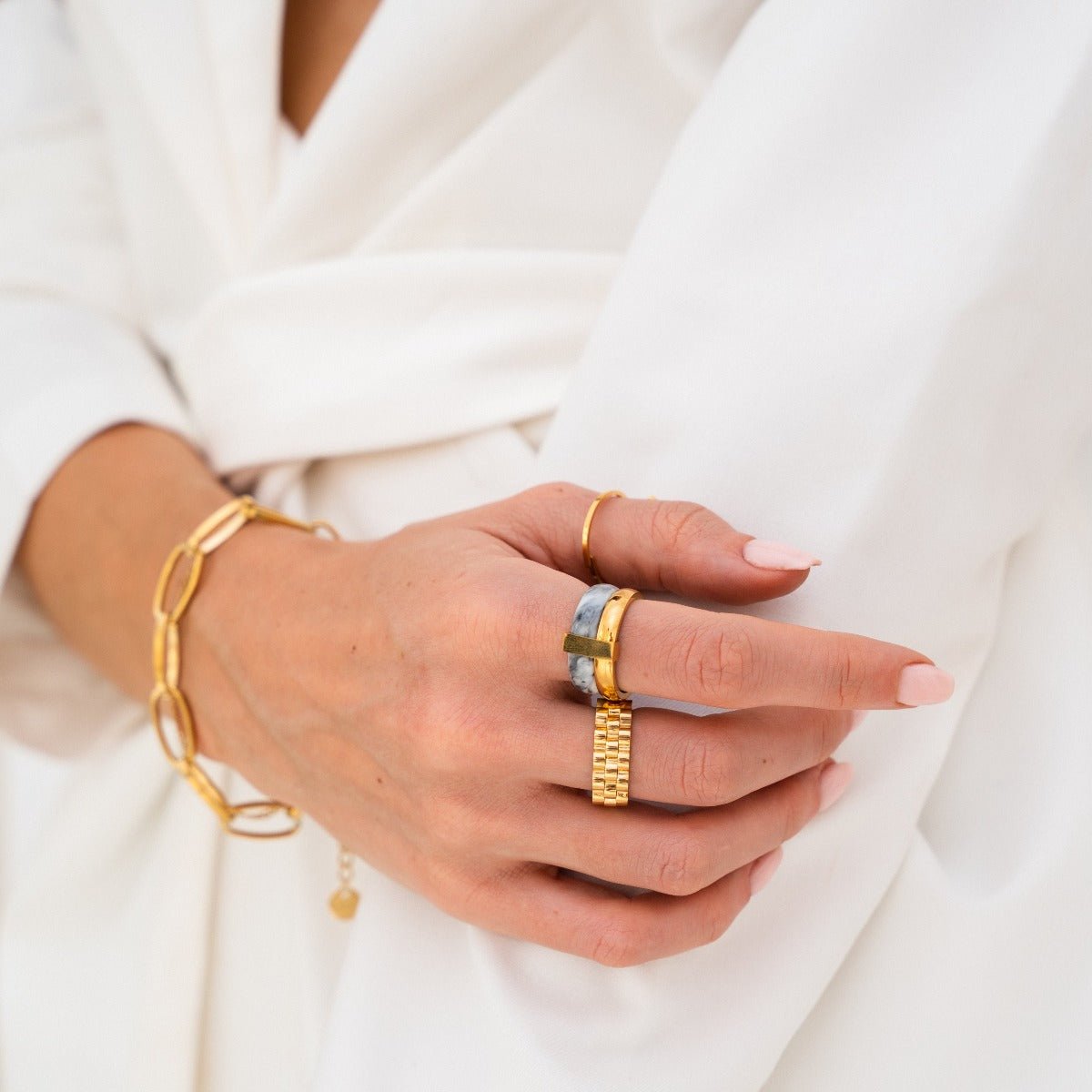 Rich Layered Ring Plated in 18K Gold