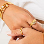 Capri Crystal Ring Plated in 18k Gold