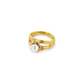 Catalina Pearl Solitaire Ring Plated in 18k Gold