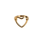 Hollow Heart Ring Plated in 18k Gold