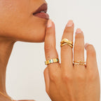 Gold-Plated 18k Cruz Ring