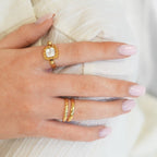 Duo Ring Plated in 18k Gold
