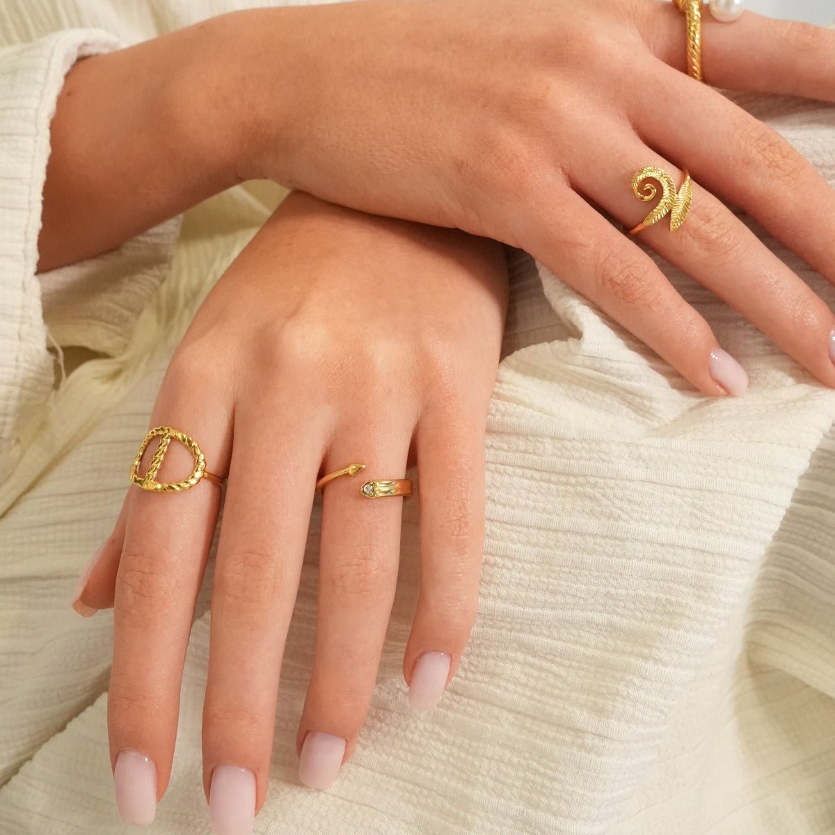 Adjustable Éclat Ring Plated in 18k Gold