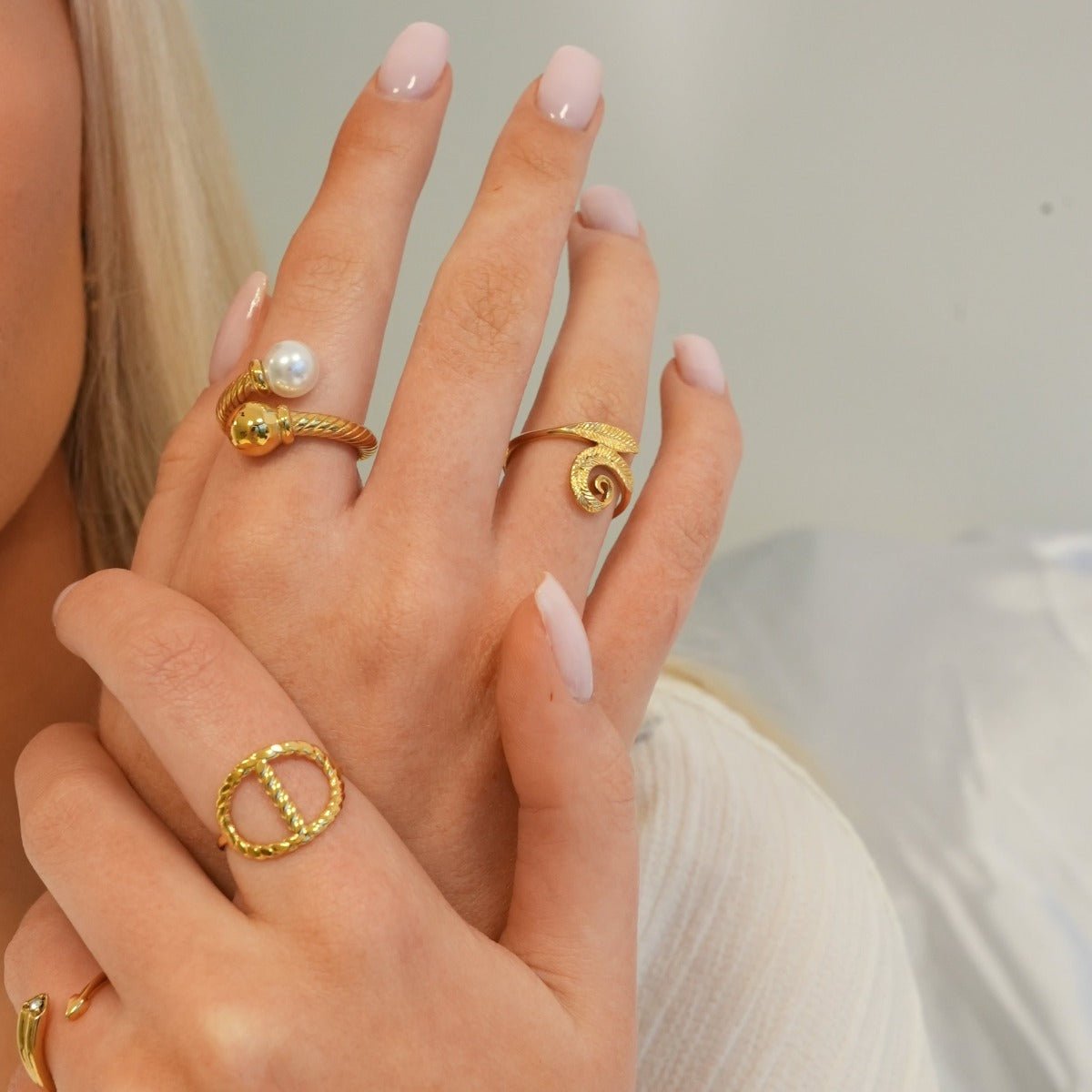 Adjustable Éclat Ring Plated in 18k Gold