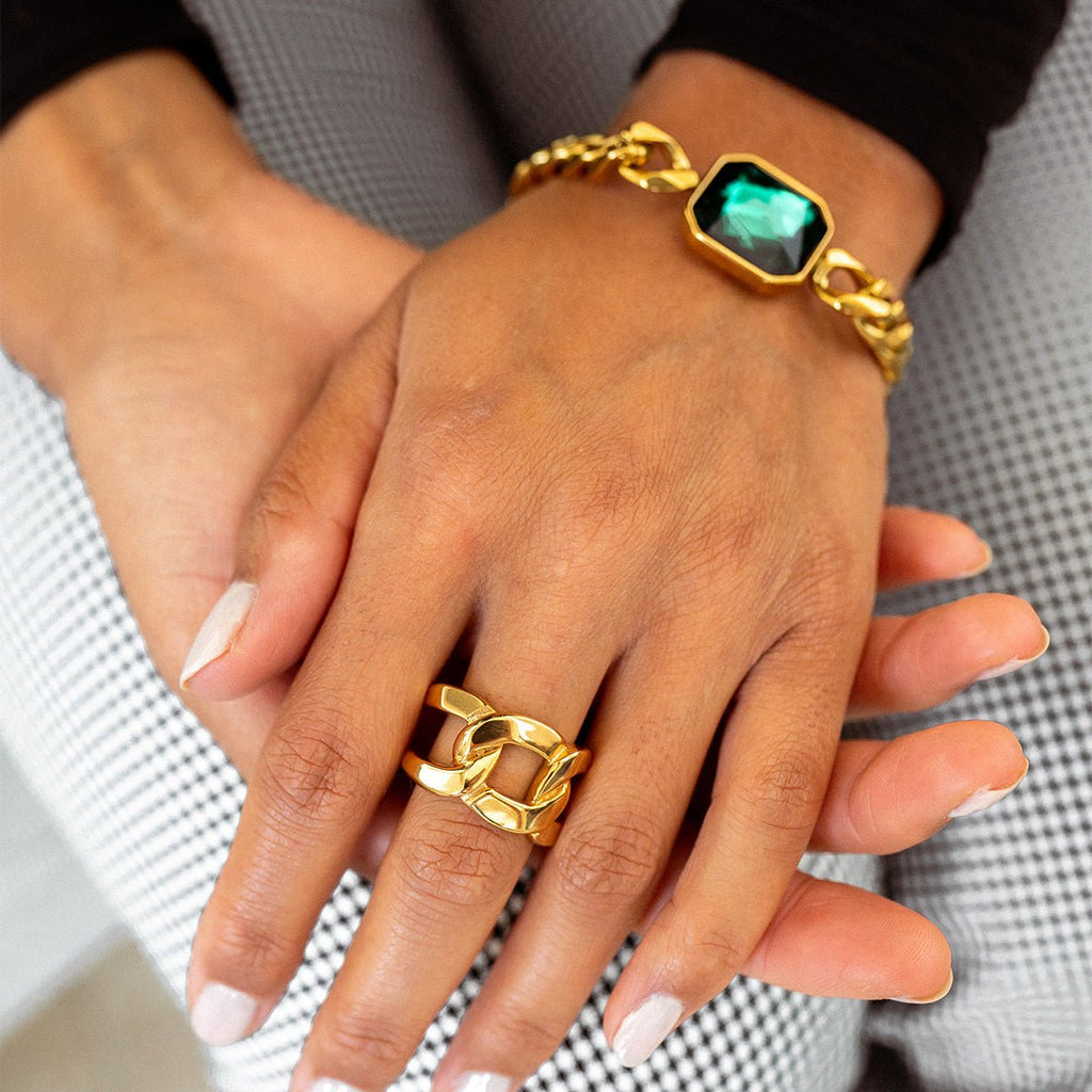 Double Ring Plated in 18K Gold