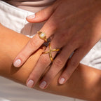 X Ring Plated in 18K Gold