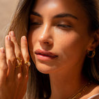 X Ring Plated in 18K Gold