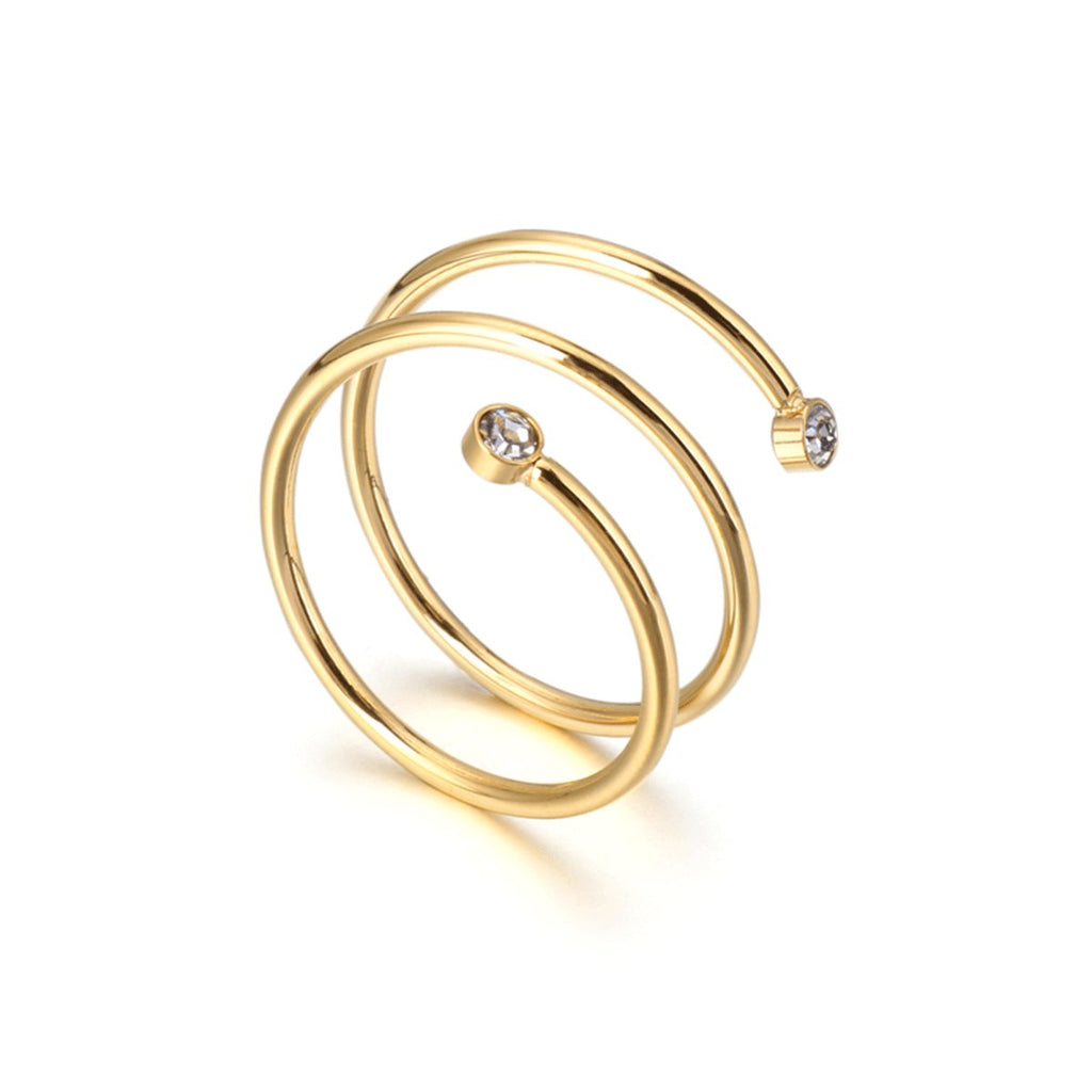 Spiral Ring Fine Plated in 18K Gold