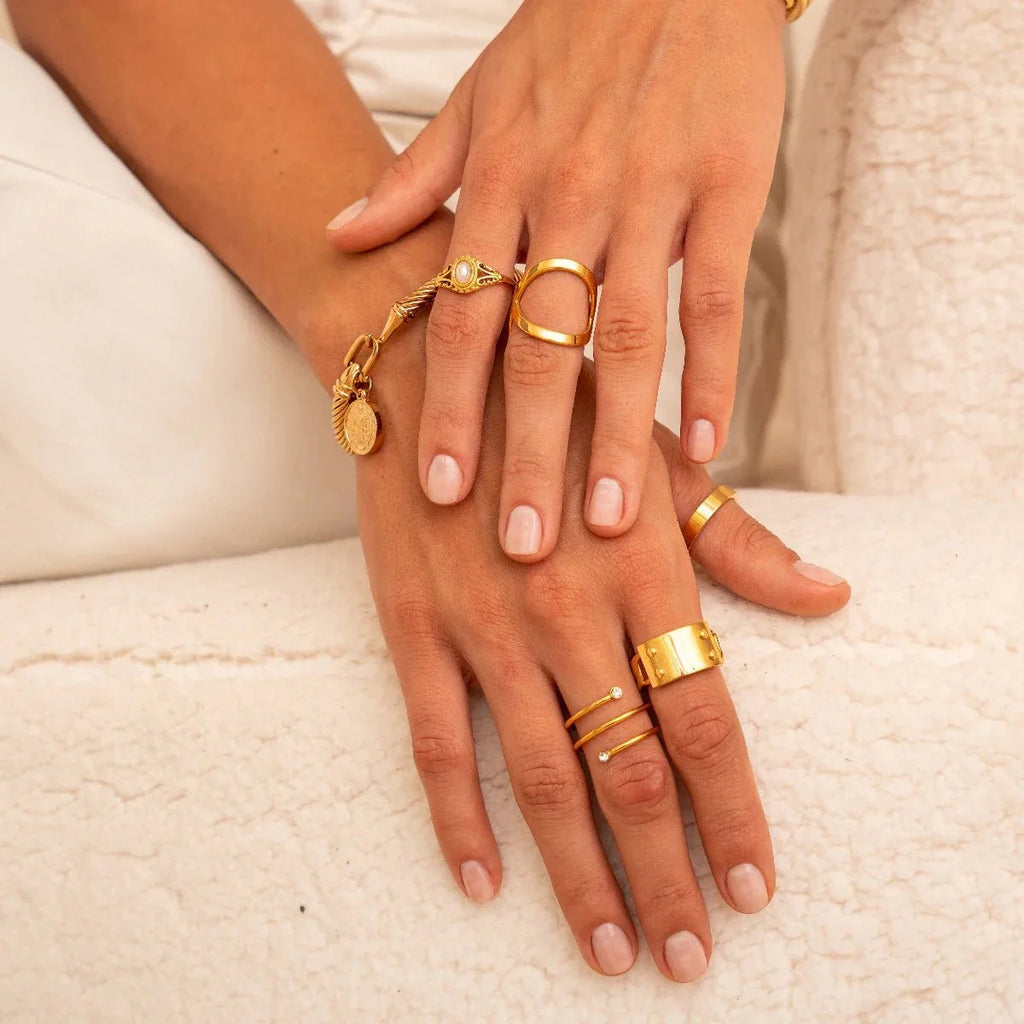 Spiral Ring Fine Plated in 18K Gold