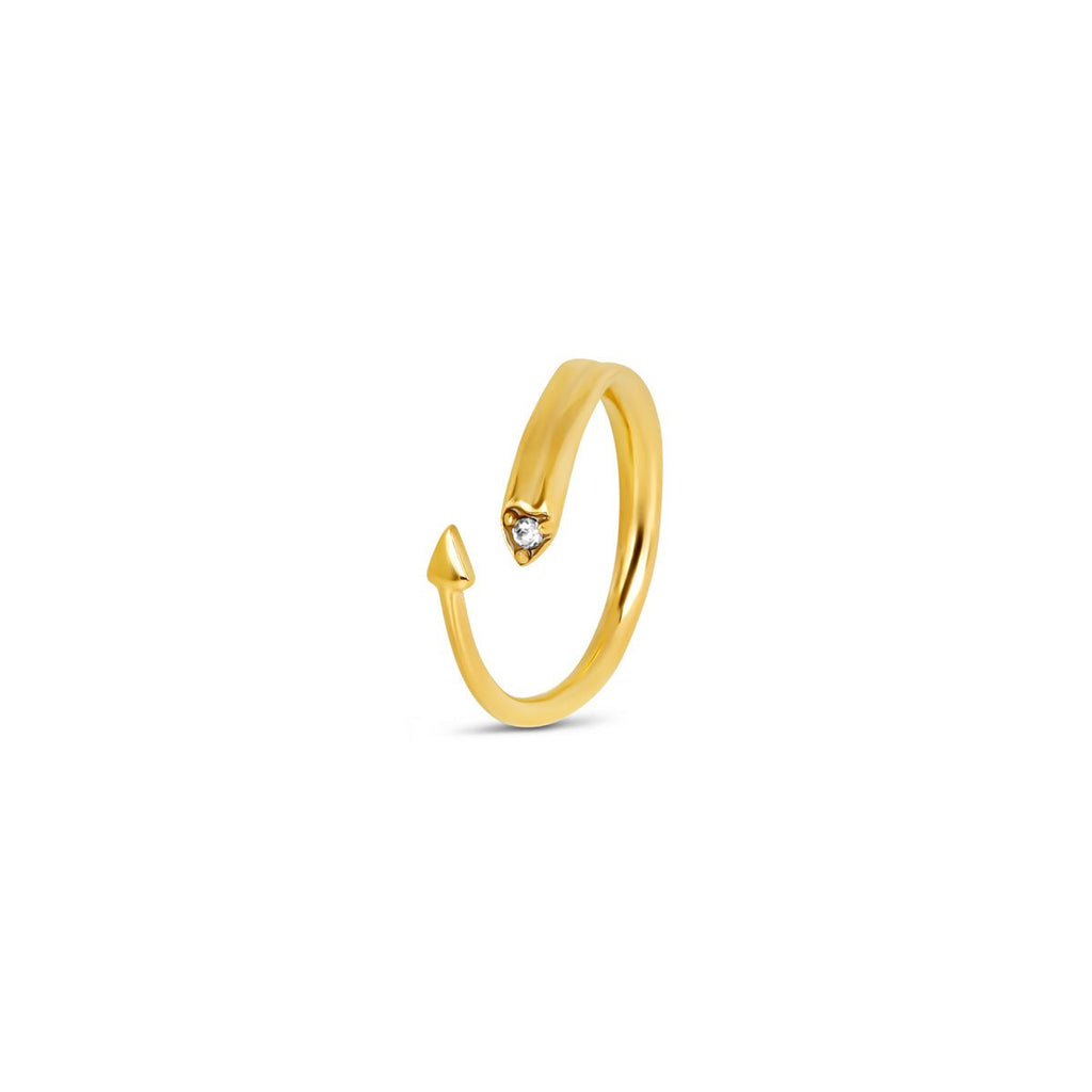 Gold Plated Arrow Ring 18k