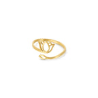 Lotus Flower Ring Plated in 18K Gold
