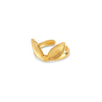 Adjustable Leaf Ring Plated in 18K Gold