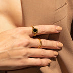 Rotating Roman Numeral Ring Plated in 18K Gold
