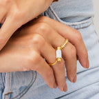 Rotating Glitz Ring Plated in 18K Gold