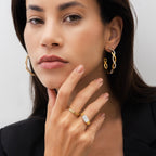Rotating Glitz Ring Plated in 18K Gold