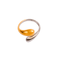 Adjustable Drop Ring with Gold and Silver Finish