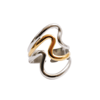Harmonia Dual Adjustable Ring with Mixed Gold and Silver Finishes