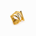 High Fashion Ring Plated in 18K Gold