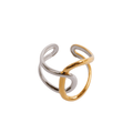 Adjustable Light Ties Ring with Gold and Silver Plating Mix