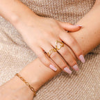 Adjustable Love Ring Plated in 18K Gold