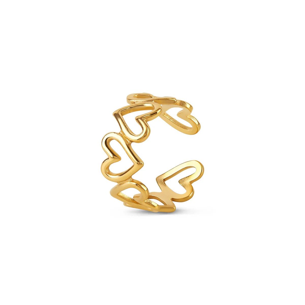 Adjustable Love Ring Plated in 18K Gold