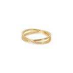 Double Lucia Ring Plated in 18k Gold