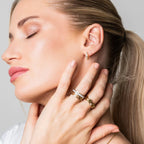 Mosaic Ring Plated in 18k Gold