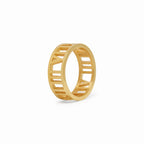 Roman Numeral Ring Plated in 18K Gold