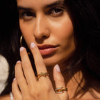 Nail Ring with Gold Plating 18K
