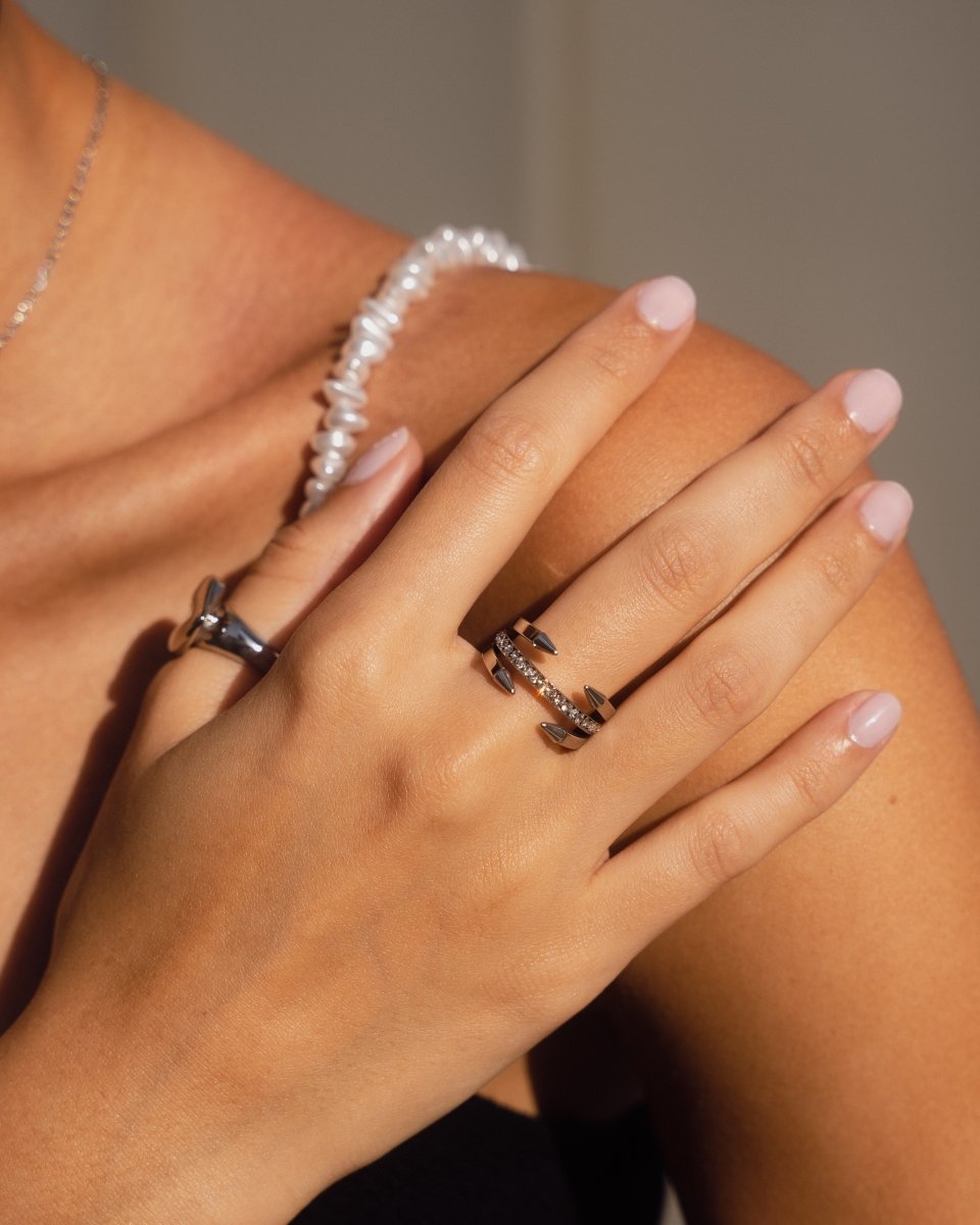 Nail Ring Tips - Silver