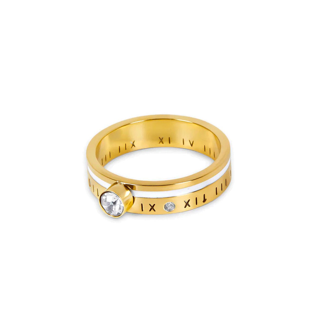Queen Ring Crystal Stone Gold Plated 18k