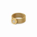 Roman Mesh Ring Plated in 18K Gold