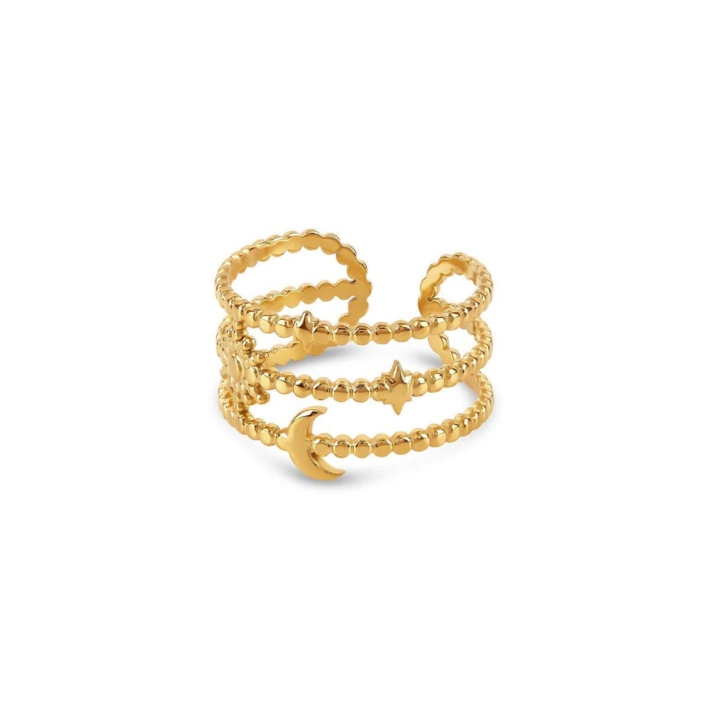 Adjustable Sky Ring Plated in 18K Gold