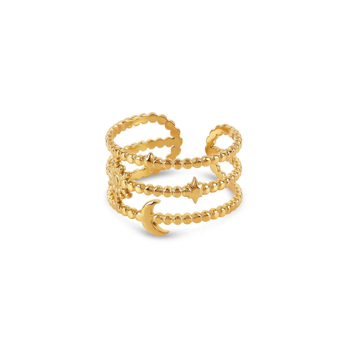 Adjustable Sky Ring Plated in 18K Gold