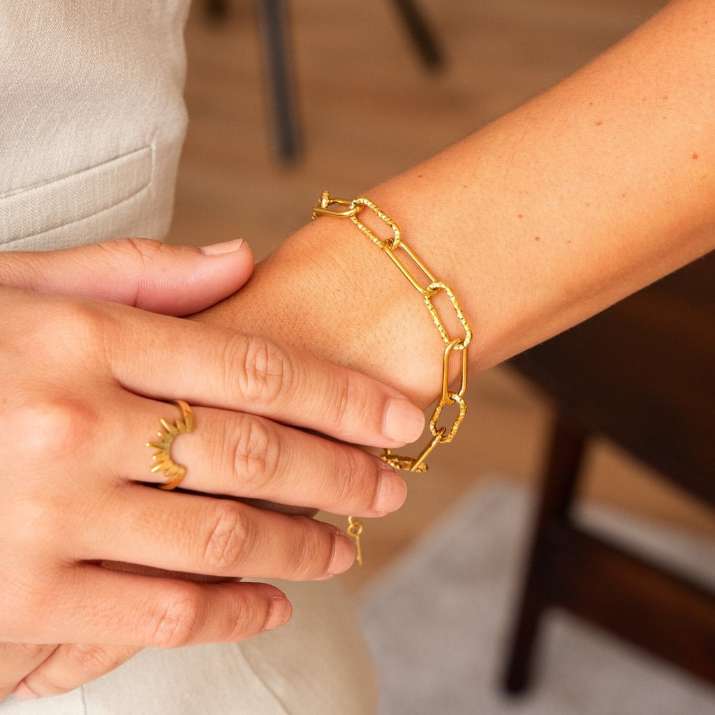Sunrise Ring Plated in 18K Gold