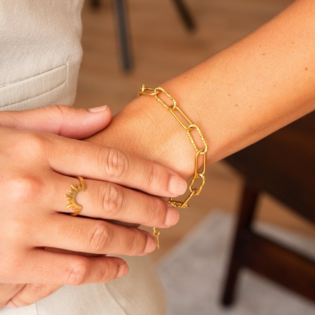 Sunrise Ring Plated in 18K Gold