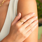 Sunrise Ring Plated in 18K Gold