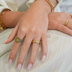 Lunar Texture Ring Plated in 18k Gold