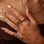 Twist Ring Plated in 18K Gold