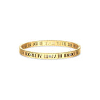 Roman Numerals Bracelet Plated in 18K Gold
